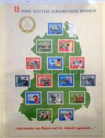 Újszerű állapotú nagy ívberakó benne blokkok, kisívek, teljes ívek, levelek, FDC-k stb. főleg német ...