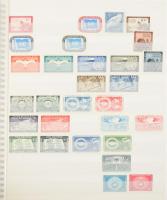 Főleg bélyegzett tengerentúli tétel sok blokkal, motívummal 10 db A/4 vagy nagyobb és 4 közepes bera...