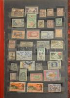 Főleg bélyegzett tengerentúli tétel sok blokkal, motívummal 10 db A/4 vagy nagyobb és 4 közepes bera...