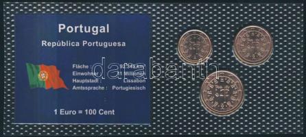 Portugália 2005. 1c, 2c, 5c "Euró bevezetése" T:BU eredeti díszcsomagolásban!