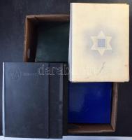 7 db A/4 berakó, 4 db levél és ívberakó + előnyomott üres album gyűrűs borítóval és tokkal banános ládában