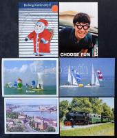 Több / sok példányos modern tétel: üdvözlők, motívumok, Balaton stb kb 700 db, cipős dobozban