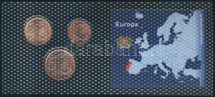 Portugália 2005. 1c, 2c, 5c "Euró bevezetése" T:BU eredeti díszcsomagolásban!