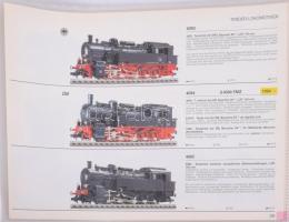 1999-2000 Fleischmann H0 modellvasút katalógus, német nyelven, lefűzhető gyűrűs mappában, egy lap hi...