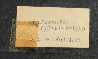 Galaktotrophousa - kézzel festett moszkvai ikon, cca 1970, 21x15 cm