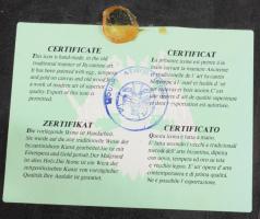 Utolsó vacsora - görög kézzel festett ikon, hátoldalon certifikáttal, 26x18 cm