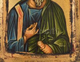 Szent András - kézzel festett görög ikon, hátoldalán certifikáttal, 23x18 cm