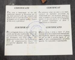 Szent András - kézzel festett görög ikon, hátoldalán certifikáttal, 23x18 cm