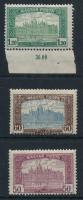 1919 Magyar Posta ívszéli 1,20K eltolódott középrésszel, 50f és 60f eltolódott értékszámmal