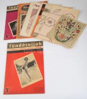 1926-1941 Magyar Nők Lapja III. évf. 20. és 21. számai + Tündérujjak kézimunka újság 3 db száma + Woittitz női divat árjegyzéke 1937 tavasz + kézimunka mellékletek
