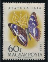 1959 Lepke (I.) 60f lepke szárnyán kettős fehér csík lemezhiba (6.000)
