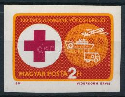 1981 Vöröskereszt vágott bélyeg