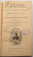 Egészség folyóirat XXIII. könyv. 1909. (1-12. füzetek.) Szerk.: Gerlóczy Zsigmond. Bp., 1909, Franklin-ny., 6 p.+390 p. Egészvászon-kötésben, néhány kisebb lapszéli sérüléssel, intézményi bélyegzőkkel.