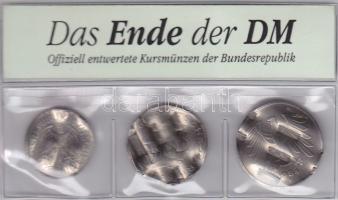 Németország 2001. 1DM, 2DM, 5DM "A Márka megszüntetése" eredeti csomagolásban