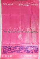 1967 "Lo spazio dell'immagine" (Getulio Alvani, Alberto Biasi, Enrico Castellani, Lucio Fontana stb.). Foligno, Palazzo Trinci. Olasz kiállítási plakát. Hajtásnyomokkal. Lapszéli kisebb szakadással. 100x70 cm