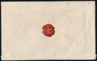 1828 Bélyeg előtti félportós levél piros "ROSENAU" bélyegzéssel Pestre, 10kr félportóval (...