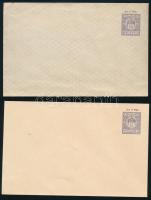 1917 2 db 15f használatlan boríték, sima és rombuszos rácsnyomással, kiváló állapotban (Hodobay 42a és 44aII)