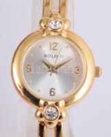 Solo aranyszínű női karóra, kvarc, fém, d: 2 cm