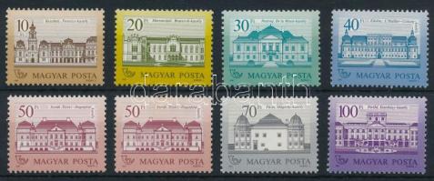 1987 Kastélyok (II.) sor 12 : 11 1/2 fogazással fényes-matt papíron (5.700) (az egyik 50Ft rozsdás / one 50Ft with stain)