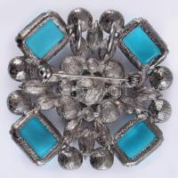 Kék köves bross, 7x7 cm