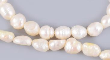 Tenyésztett gyöngy nyaklánc + karkötő, h: 43 cm