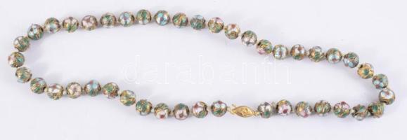 Tűzzománc mintás nyaklánc, h: 52 cm