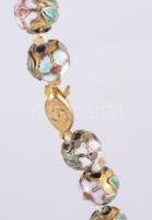 Tűzzománc mintás nyaklánc, h: 52 cm