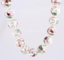 Tűzzománc mintás nyaklánc, h: 52 cm