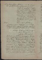 1876 Bírósági tárgyalási jkv. Pozsonyból 2 x 25kr okmánybélyeggel