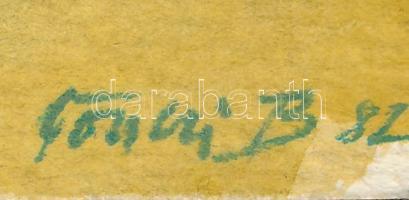 Gönczi Béla (1934-): Szigliget, 1982. Akvarell, papír. Jelzett. 28,5x38 cm