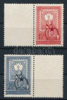 1951 Bélyegnap (24.) - 80 éves a magyar bélyeg 1Ft bal oldali és 2Ft jobb oldali üres mezővel (20.000)