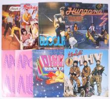 8 darab zömmel magyar zenei vinyl, Apostol, MHV, Hungária, Dolly Roll, stb.