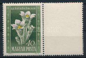1950 Virág (I.) 40f eltolódott ibolya színnyomattal, jobb oldali üres mezővel