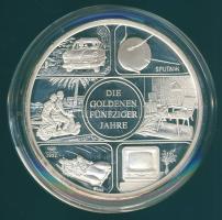 Németország 1995. "Az a szép 50-es évek" Ag emlékérem aranyozott 1951. 5DM-val T:PP tanúsítvánnyal, eredeti tokban, csak 8.000db!!