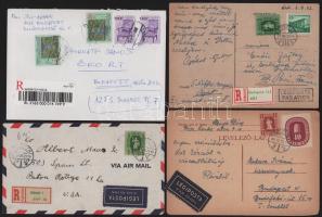 50 db modern magyar küldemény, többségében ajánlott