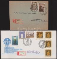 52 db modern magyar küldemény, közte több ajánlott