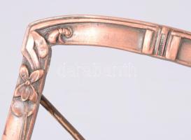 Szecessziós támasztható képkeret, 12x8 cm