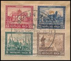 Deutsches Reich 1930 IPOSTA blokk bélyegei levélen (Mi EUR 560,-) + 1936 Lóverseny blokk Mi 4