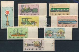1959 Közlekedési Múzeum I. vágott ívszéli sor (10.000) (törések / folds)
