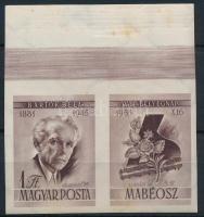 1955 Bélyegnap vágott szelvényes ívszéli bélyeg (10.000) (rozsda / stain)