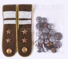 22 darab hajós gomb + 2 darab váll lap