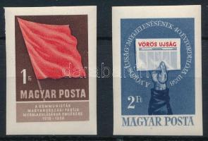 1958 Kommunisták Magyarországi Pártja I. vágott sor (törések / folds)