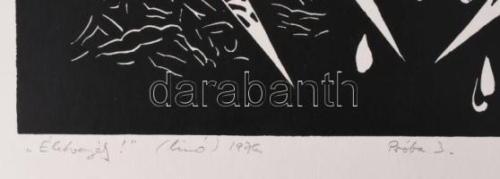 Váli Zoltán (1910-1994): Életveszély!, 1976 (militária témájú grafika horogkereszt motívummal). Linó...