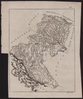 cca 1800 Berken (Berkeny) János (1765 k.-1822): Varasd, Körös, Zágráb vármegyék és a Magyar Tengermellék (ma Horvátország) térképe. Rézmetszet, papír, 33x27 cm