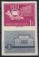 1959 A szocialista országok postaügyi minisztereinek értekezlete II. vágott szelvényes bélyeg