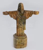 A Megváltó Krisztus Szobra, ásvány asztaldísz, m: 14 cm