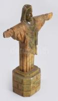 A Megváltó Krisztus Szobra, ásvány asztaldísz, m: 14 cm