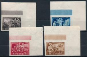 1951 Az ötéves terv eredményei ívsarki vágott 20f, 30f, 40f és 60f