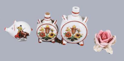 Vegyes sokdarabos porcelán és kerámia tétel, közte Zsolnay, alt wien, stb