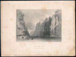 William Henry Bartlett (1809-1854) - James Charles Armytage (1802-1897): A Kazán-szoros (The Kazan Pass). Acélmetszet, papír, kissé foltos, 20,5x27,5 cm
